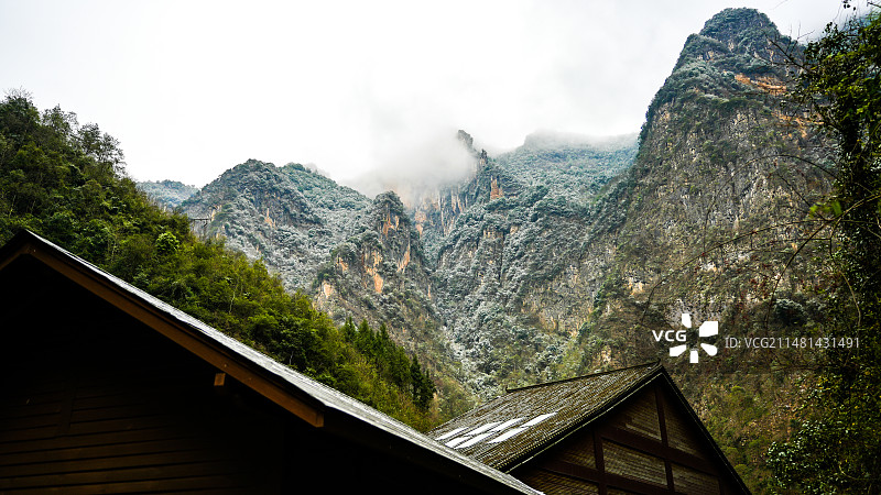 巫峡雪景图片素材
