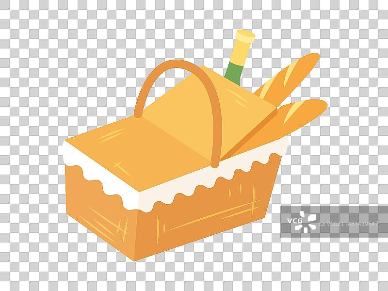 野餐竹篮图片素材