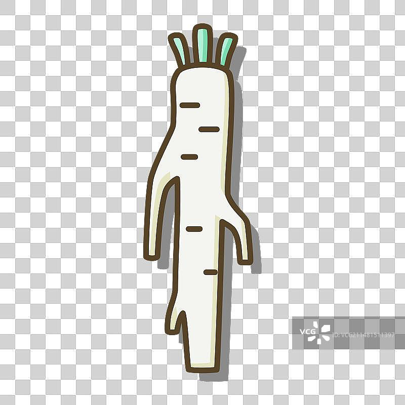 辣根植物设计图标图片素材