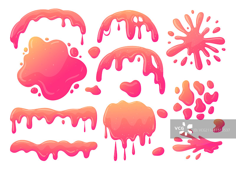 黏液飞溅果冻滴落点粘性图片素材