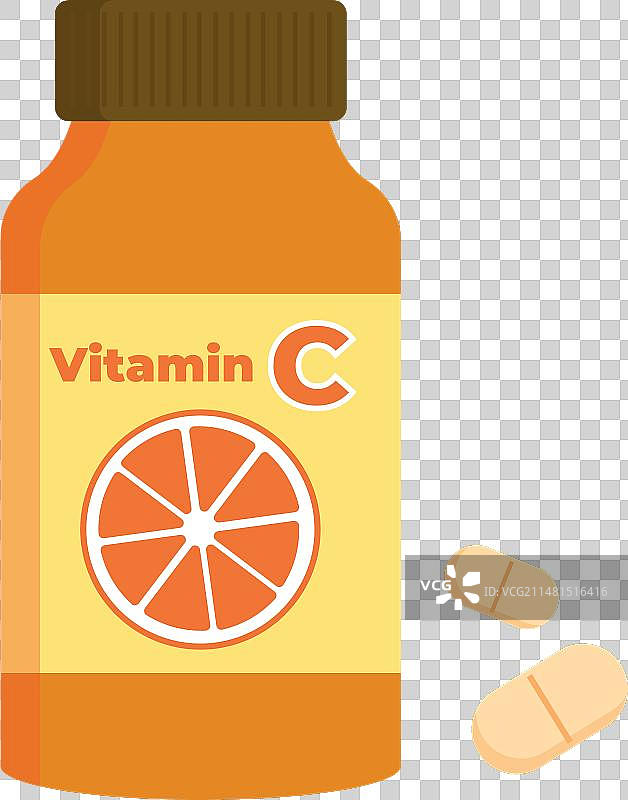 维生素C药丸瓶图片素材