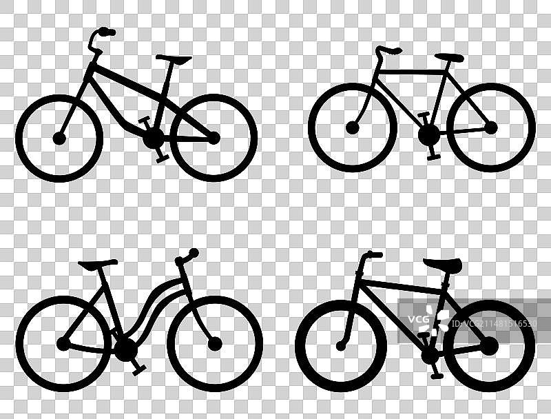 自行车剪影艺术图片素材