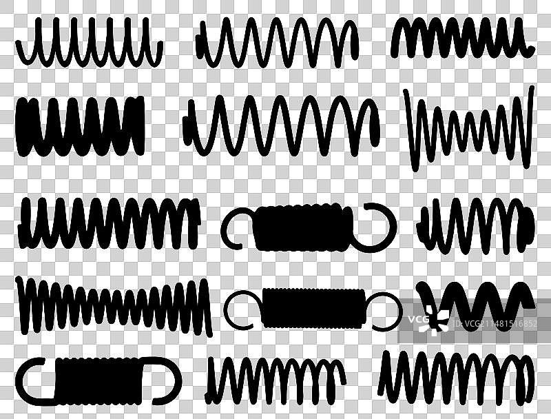 弹簧剪影艺术图片素材