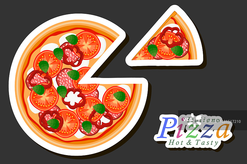 美味披萨店菜单披萨图片素材
