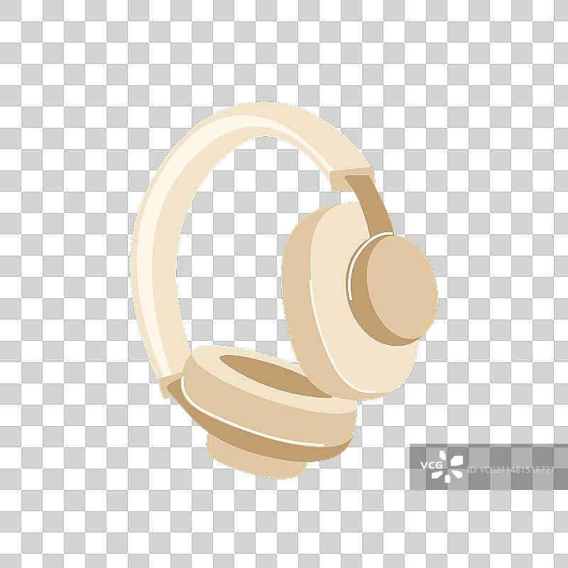 现代无线立体声便携式耳机图片素材