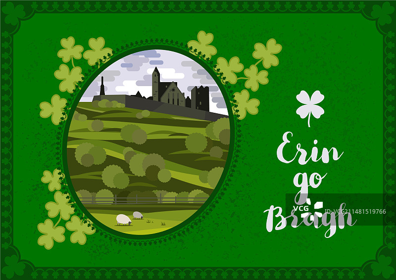 爱尔兰卡舍尔城堡风景贺卡图片素材