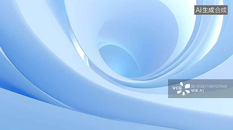 【AI数字艺术】蓝色旋涡抽象背景图图片素材