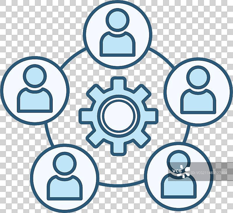 彩色协作图标图片素材