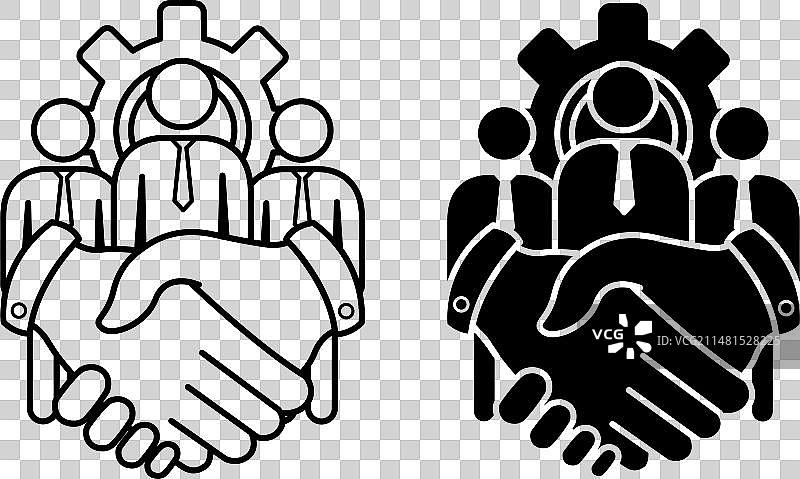 合作图标：商业协议齿轮图片素材