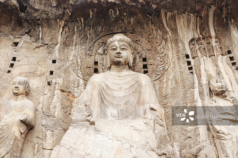 河南洛阳龙门石窟图片素材