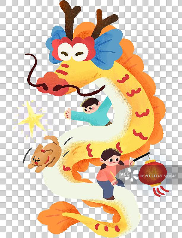 龙年插画图片素材