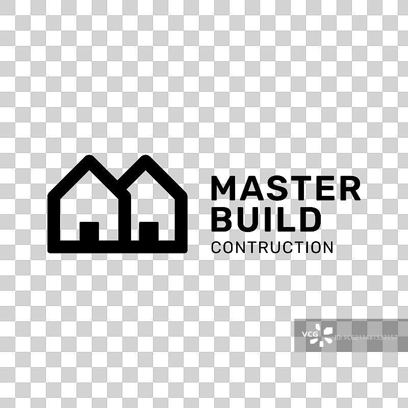 字母M房屋logo设计图片素材