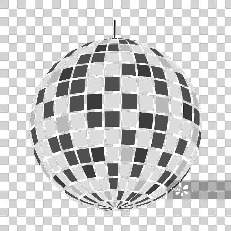 闪耀的迪斯科舞厅球体图标图片素材