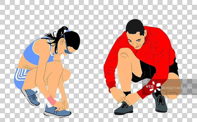 运动情侣系鞋带图片素材