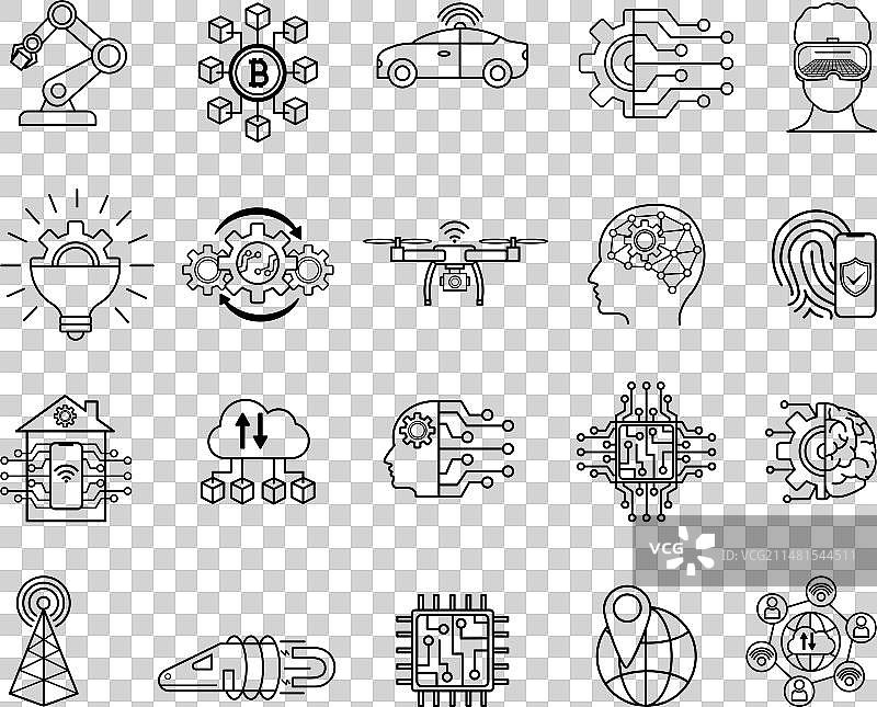 科技图标合集：地理定位图标图片素材