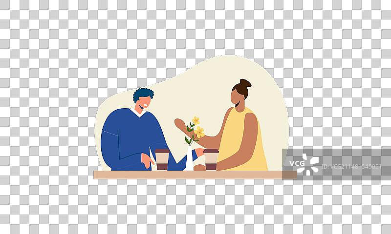 年轻情侣休闲约会之夜图片素材