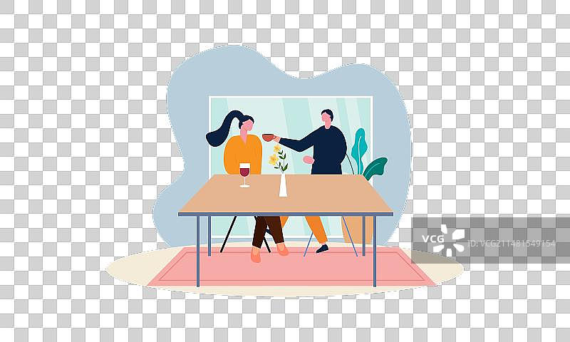 年轻情侣休闲约会之夜图片素材