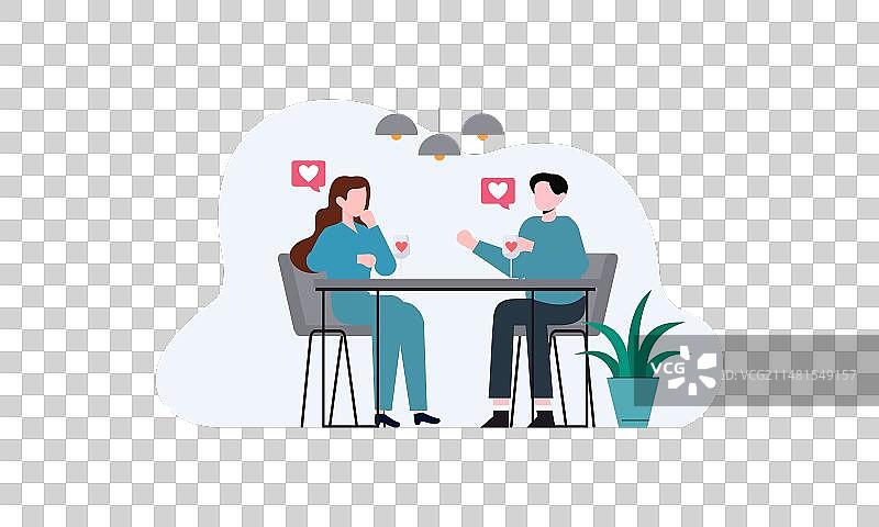 年轻情侣休闲约会之夜图片素材