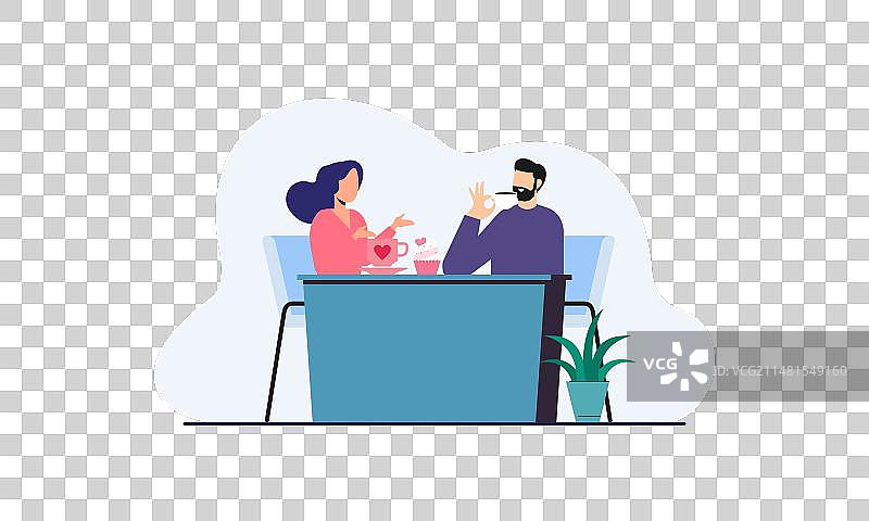 年轻情侣休闲约会之夜图片素材