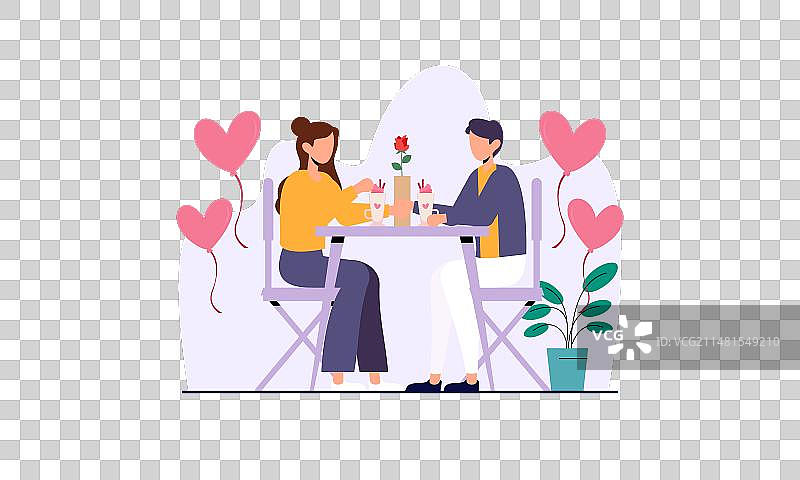 年轻情侣休闲约会之夜图片素材