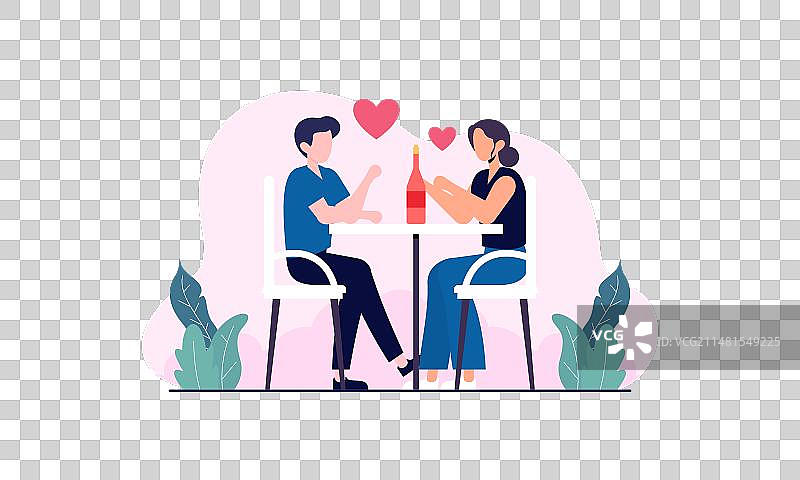 年轻情侣休闲约会之夜图片素材