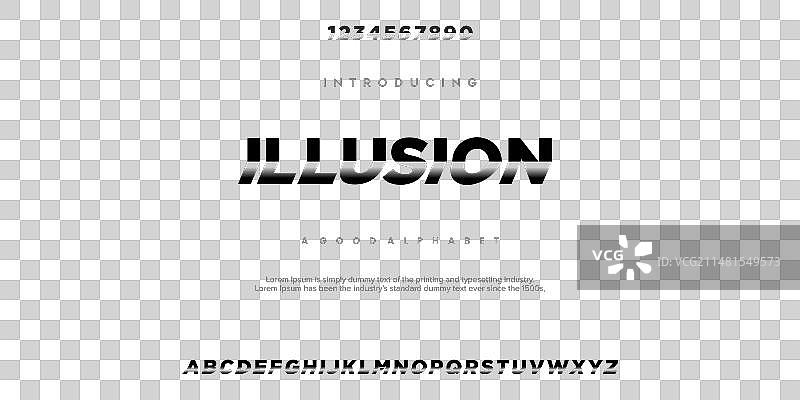 现代未来粗体字母字体图片素材