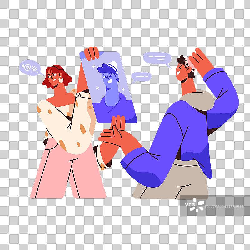 虚伪的概念：伪装的厌恶说谎者图片素材