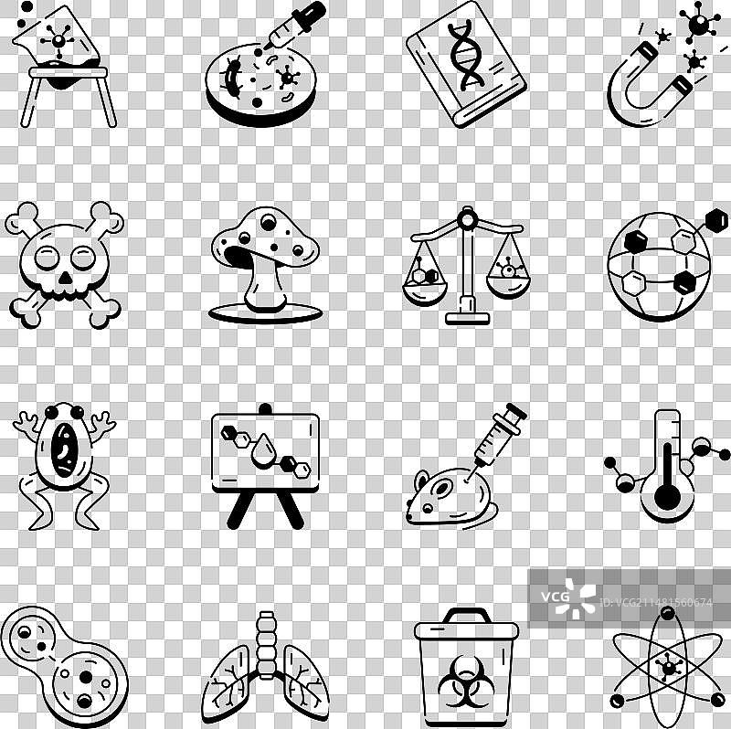 科学线性图标包图片素材