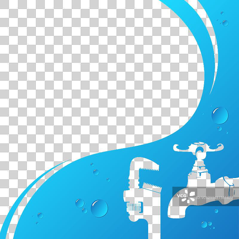 扳手水龙头混水阀和水滴设计图片素材