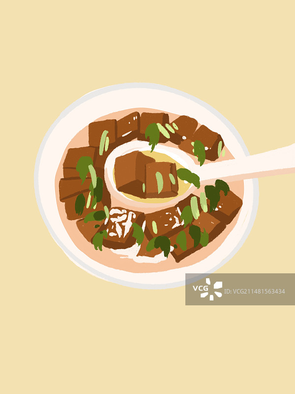 麻油猪血汤图片素材