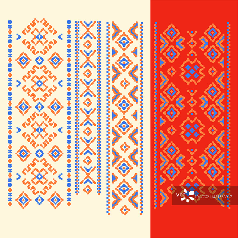 中国少数民族俄罗斯族传统纹样图片素材