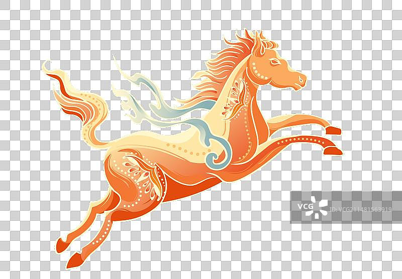 中国风古典奔跑的马图片素材