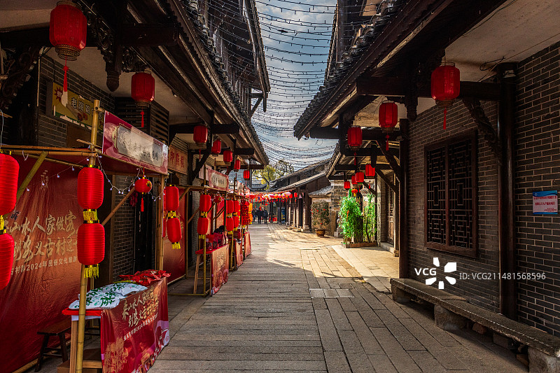 安义水南原乡小镇图片素材