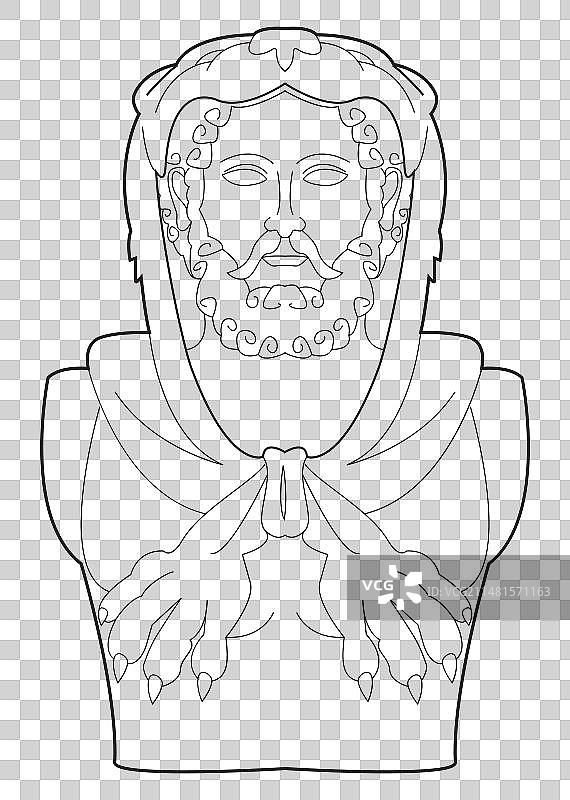 黑白大力神图片素材