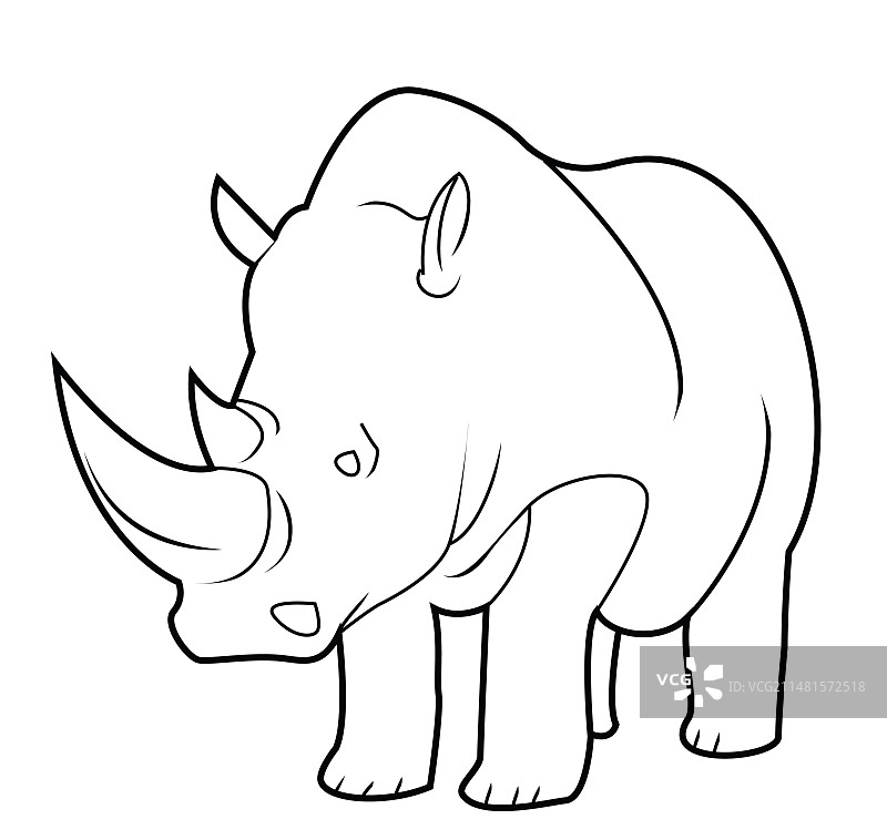 黑白犀牛图片素材