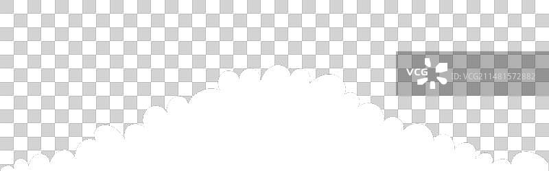 粉色背景上白色云朵的宽边图片素材