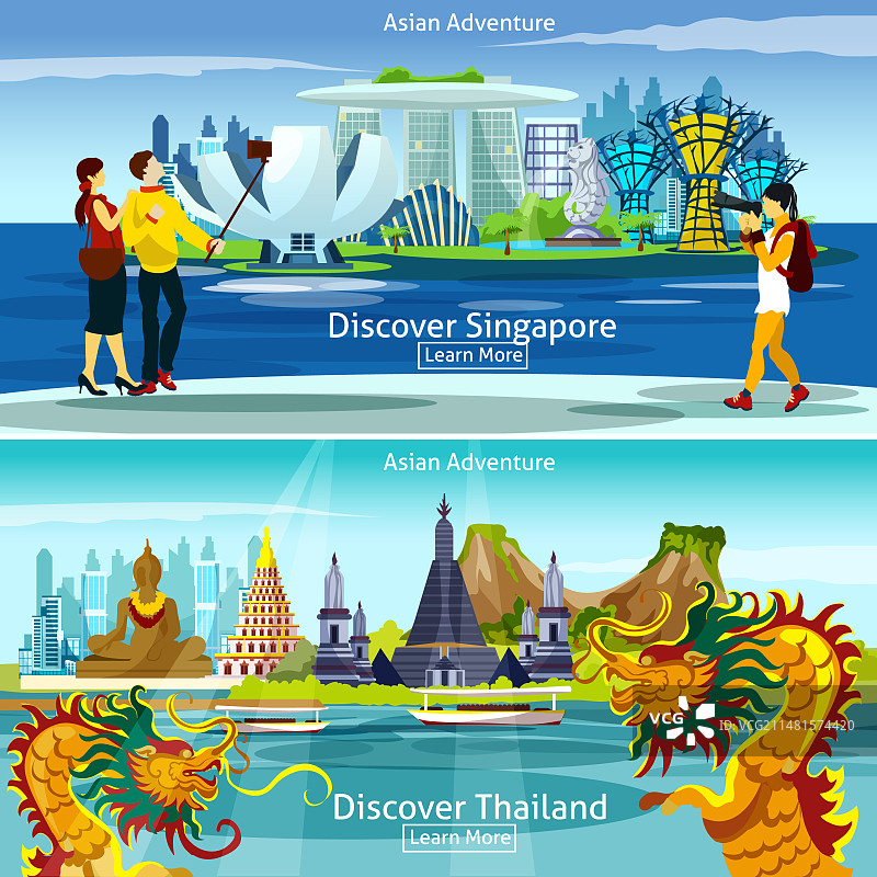 泰国和新加坡旅游合集图片素材