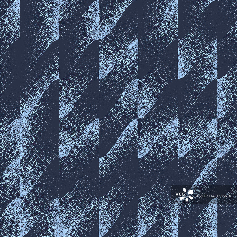 深蓝色波浪条纹无缝图案图片素材