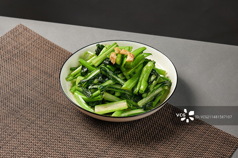 炝炒广东菜心图片素材
