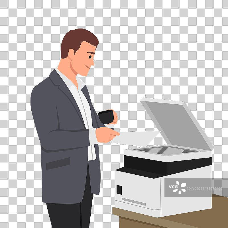 在印刷厂从事排版工作的年轻人图片素材