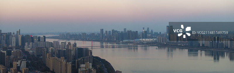 杭州钱塘江沿江上城区滨江区风光图片素材