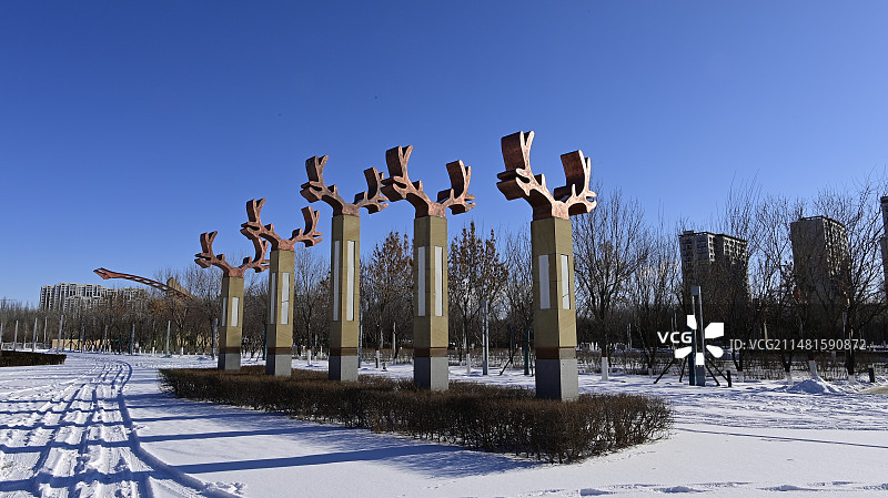 包头鹿园-观鹿台图片素材