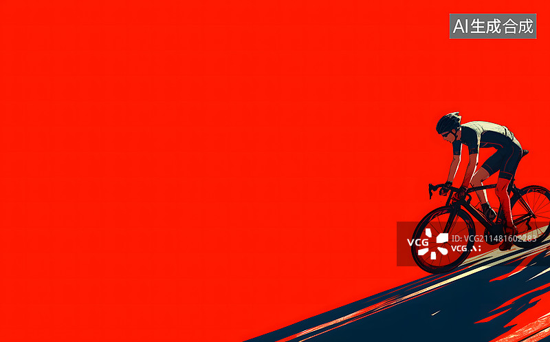 【AI数字艺术】骑自行车的人图片素材