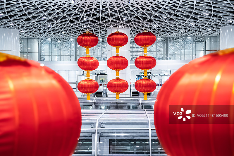 深圳岗厦北新春氛围图片素材