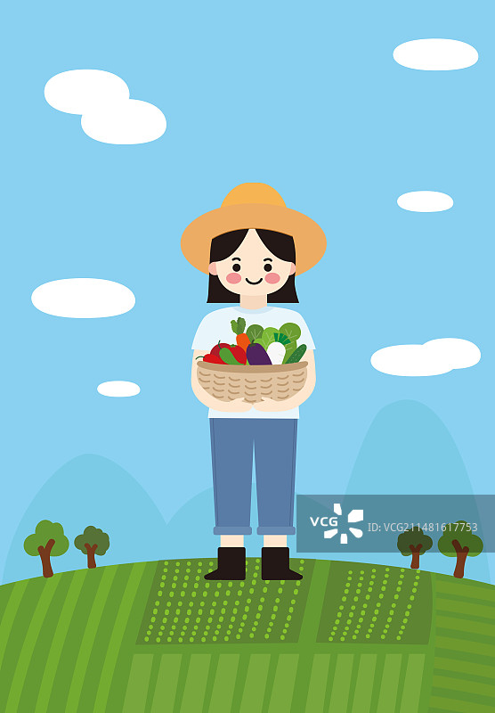 农场种植蔬菜丰收图片素材