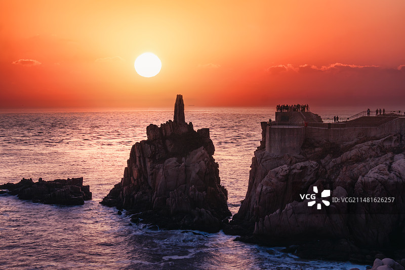 威海荣成成山头日出图片素材