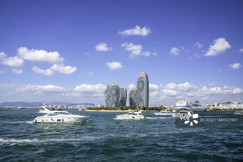 三亚游轮海景图片素材