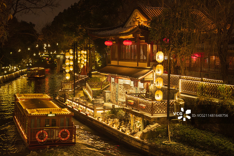 夜泊秦淮图片素材