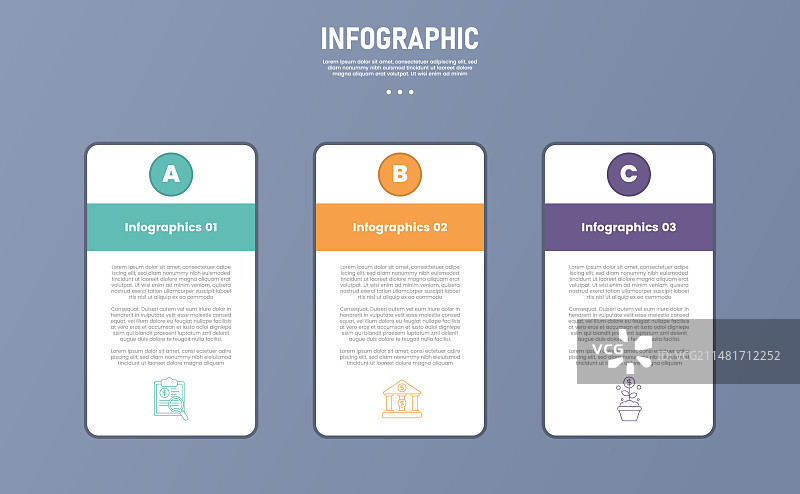 3点阶段或步骤信息图模板图片素材
