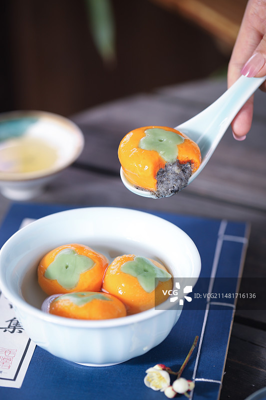 柿柿如意元宵汤圆图片素材